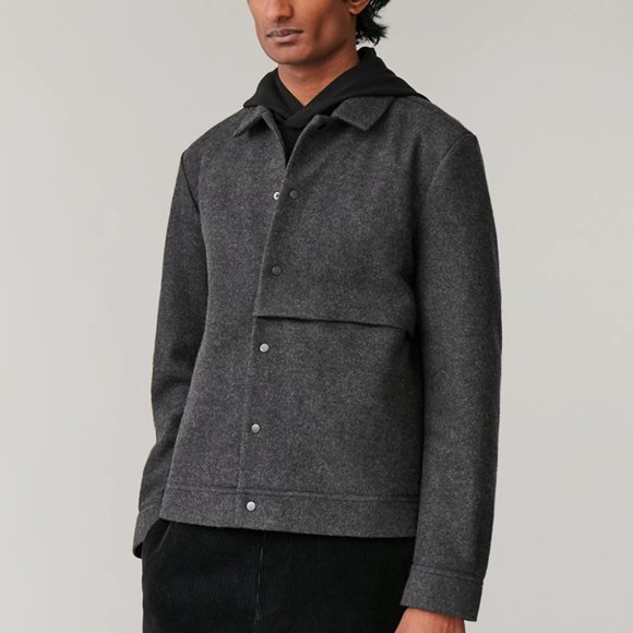 COS Charcoal Men's Shirt Jacket - Picture 5 of 5